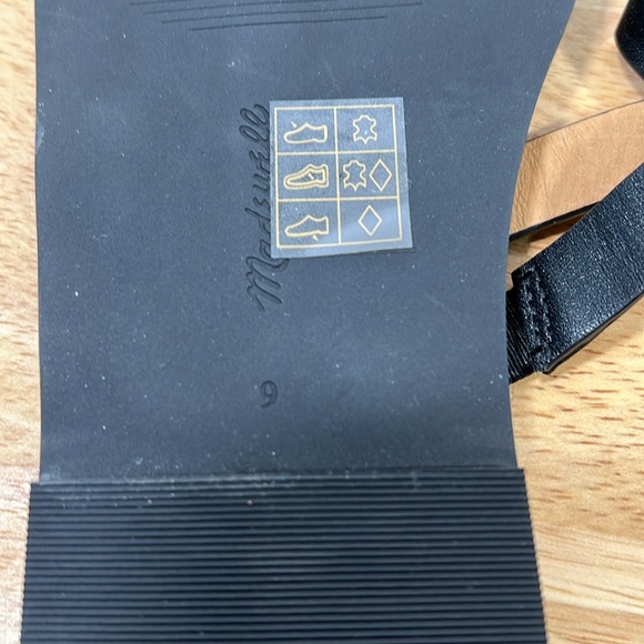 NEW Madewell 9 Black Leather Grecian Toe Loop Slide BK5229 - Picture 5 of 7